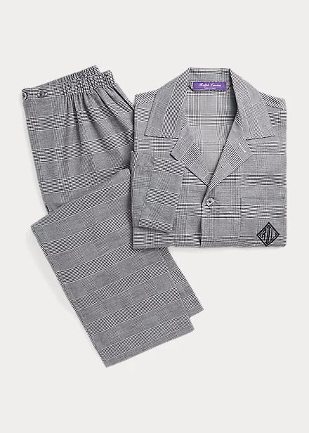 Monogram Glen Check Flannel Pajama Set