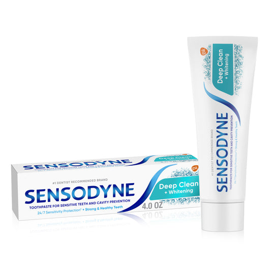 Sensodyne Deep Clean Whitening pasta de dente sensível, 4 onças