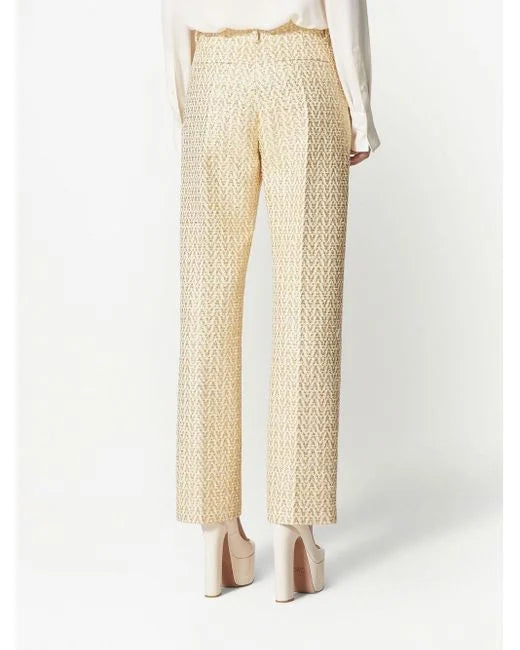 Valentino Garavani Women's Natural Optical Bouclé Pants