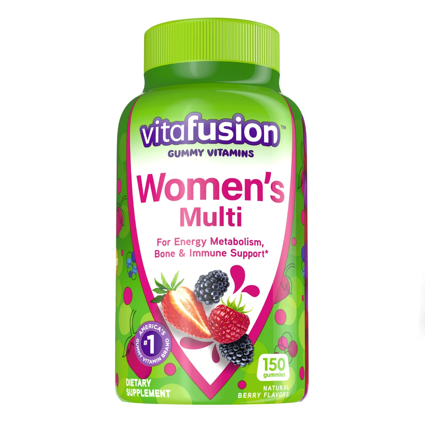 vitafusion Womens Multivitamin Gummies, Daily Vitamins for Women, Berry Flavored, 150 Count