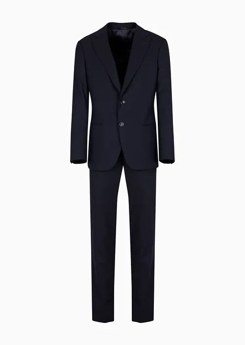 Armani Sustainability Values houndstooth virgin-wool Soho line single-breasted suit