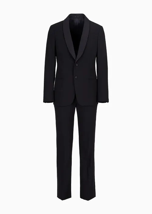 Soho Line single-breasted tuxedo in wool crêpe