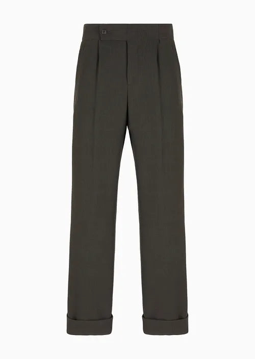 Double-pleat trousers in virgin wool